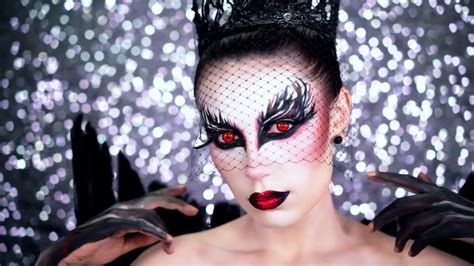 Pretty Gothic Black Swan Halloween Makeup Tutorial Youtube