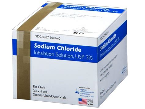 Sodium Chloride Inhalation Solution 3 4 Ml 30bx
