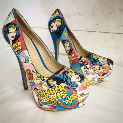 Wonderwoman High Heel Shoes Etsy