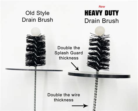 Heavy Duty Flexible Drain Cleaning Brush For 3 And 4 Drains With Splash