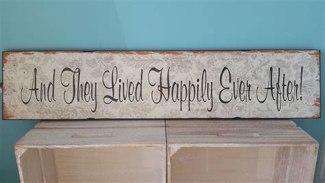 And They Lived Happily Ever After Wooden Sign Pink Cloud Boutique
