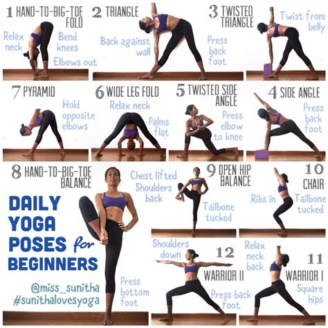 Daily Yoga Poses For Beginners Misssunitha Sunithalovesyoga