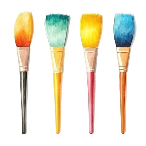 Set Of Colorful Watercolor Brushes Brush Watercolor Stroke Png