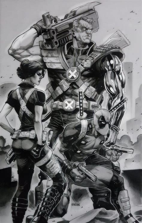Deadpool Domino And Cable By Ryan Pasibe Domino Marvel Marvel Comics