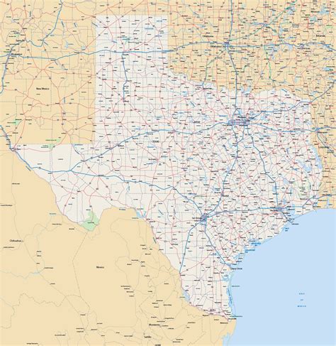 Texas Map Digital Vector Creative Force