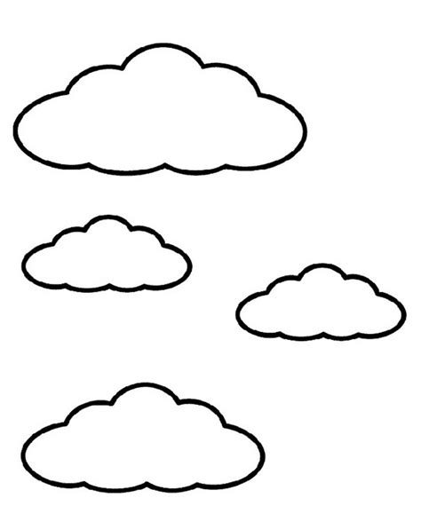 Dibujos De Nubes Para Colorear