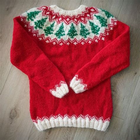christmas sweater knitting pattern etsy