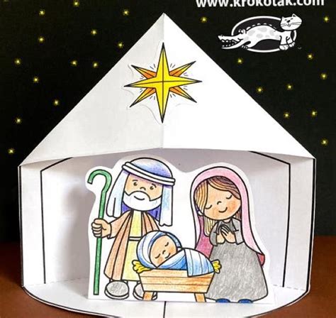 Papermau Christmas Time Easy To Build Nativity Scene Papercraft For