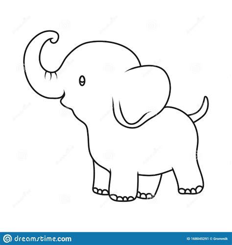 Baby Elephant Outline Picture PeepsBurgh