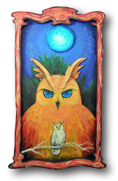 Modern Owl Art Contemporary Art Bright Owl Decor By Robertrnorman