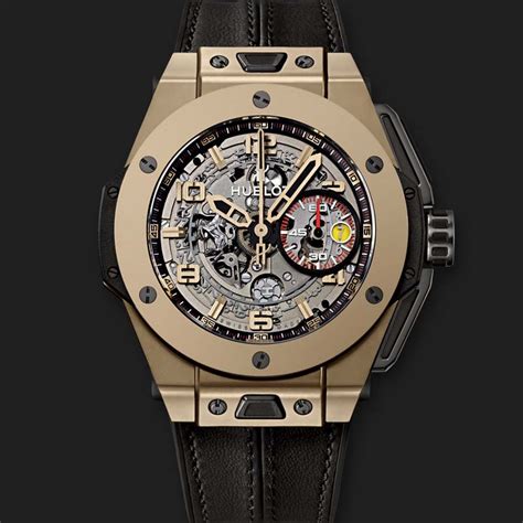 Mens hublot 402.mx.0138.wr big bang unico ferrari 45mm watch. Hublot Big Bang Ferrari Magic Gold 401.MX.0123.GR | Luxury Bazaar | www.luxurybazaar.com