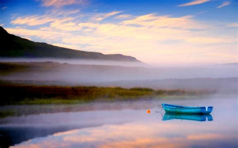 Hd Lonely Boat In The Mist Wallpaper Download Free 133003