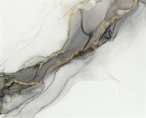 Marble Texture Grey And Gold Painting By Olga Shvartsur Pixels