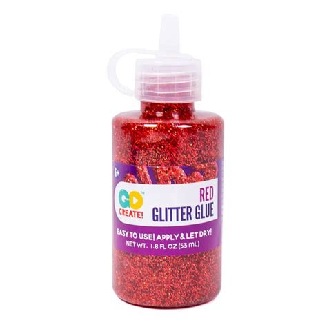 Basic Elements Red Glitter Glue 18 Oz Instacart