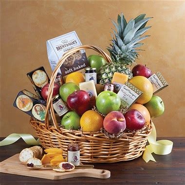 This basket contains five (5) gourmet items and includes any combination of the following gourmet treats: 1-800-FLOWERS® DELUXE FRUIT AND GOURMET BASKET FOR ...