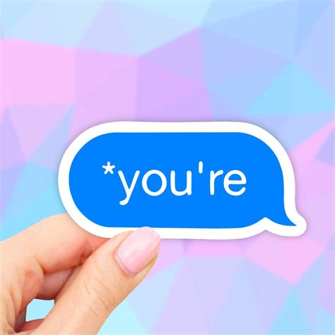 Youre Sticker Grammar Spelling Sticker Laptop Stickers Etsy