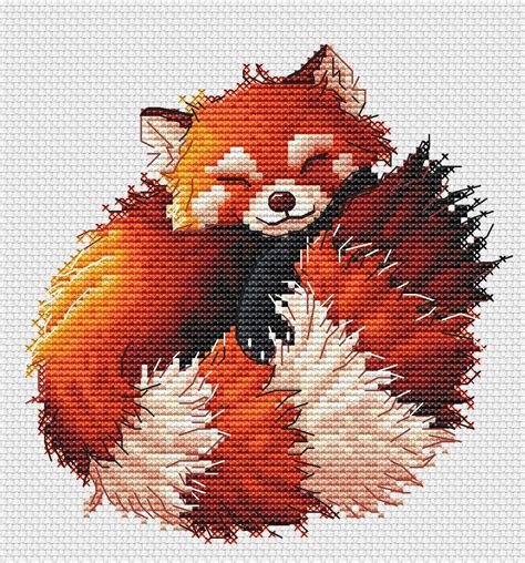 Panda Cross Stitch Pattern Pdf Instant Download Animal Cross Etsy