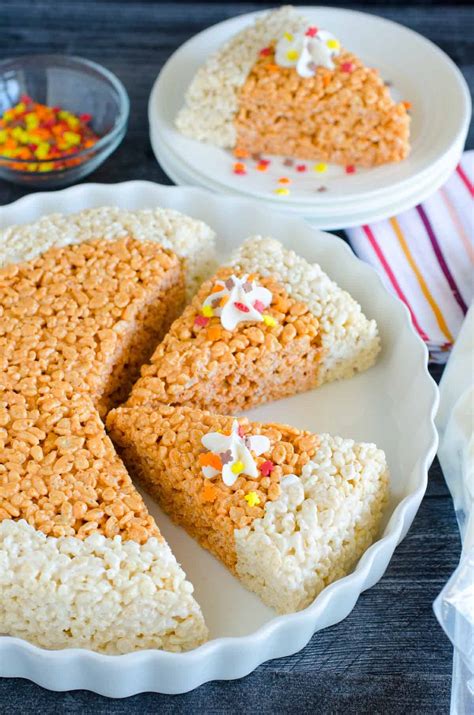 EASY Pumpkin Pie Rice Krispies Treats - Fun for everyone!