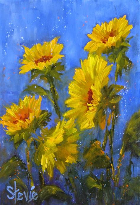 Stevie Denny Art Painting Flower Art Oil Painting