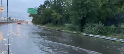 Belt Parkway Floods As New York Feels Effects Of Henri