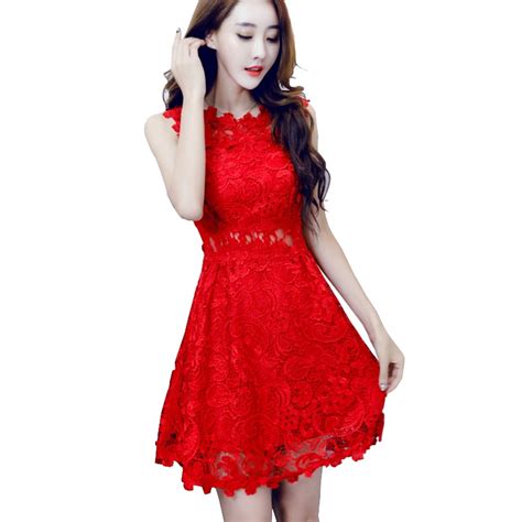 Buy Nice Women Red Lace Dresses Ladies Honeymoon