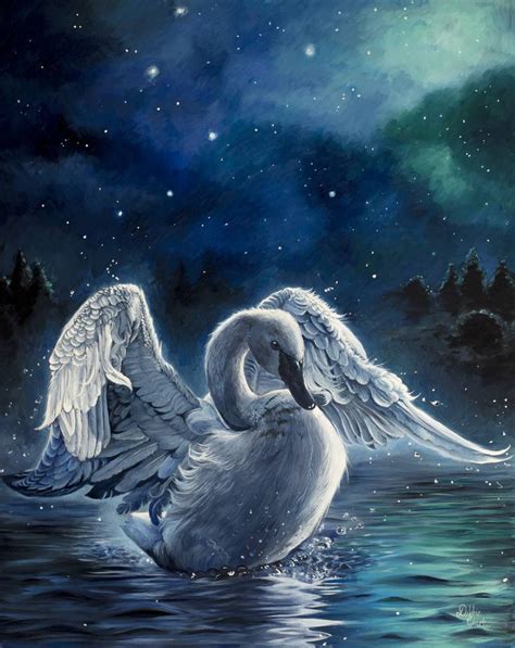 Spirit Swan Painting Swan Painting Swans Art Spirit Animal Art