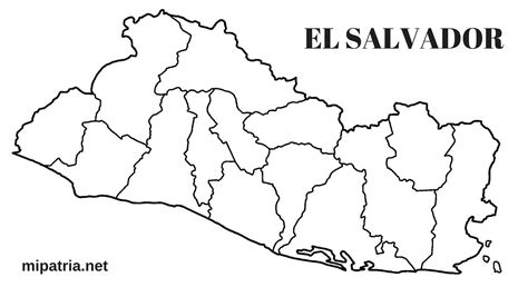 Mapa El Salvador Para Colorear Mipatrianet