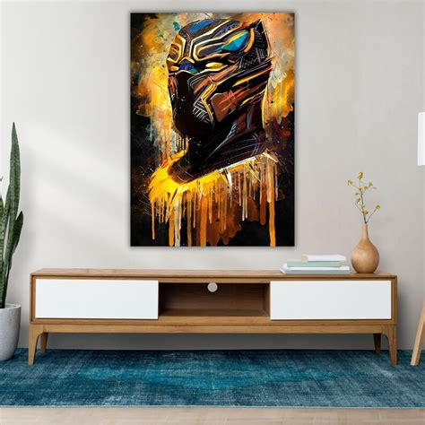 Black Panther Canvas Wall Decor Wildlife Art Painting Black Panther