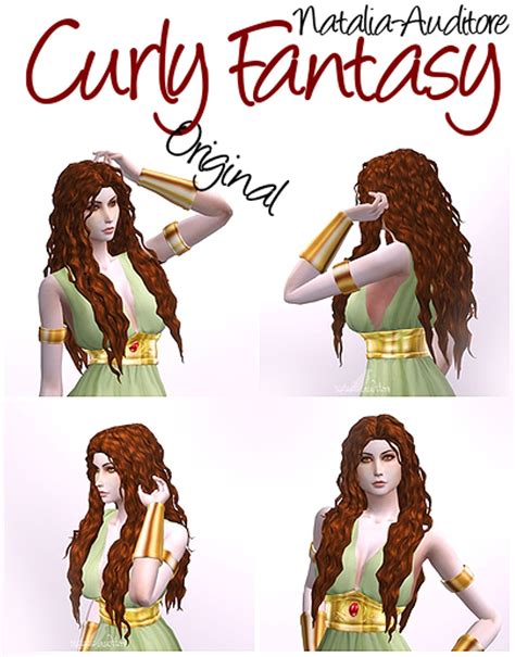 Curly Fantasy Original Natalia Auditore On Patreon Sims Hair Sims