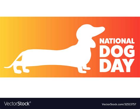 National Dog Day August 26 Holiday Concept Vector Image