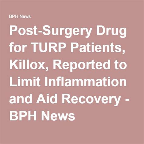 What To Expect After Turp Surgery