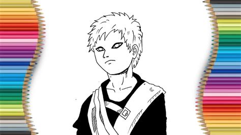 How To Draw Gaara From Naruto Step By Step Anime Drawing Drawing For