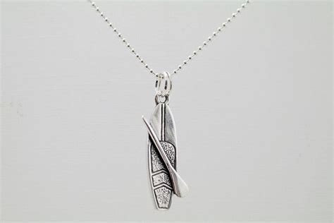 Sterling Silver Sup Necklace Stand Up Paddle Board Pendant On Etsy