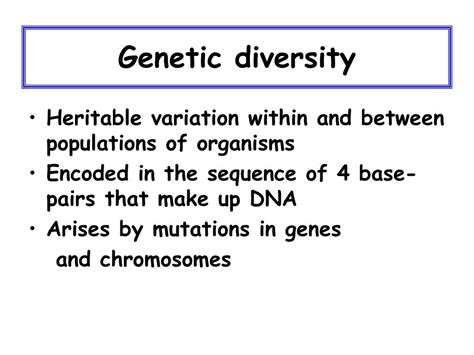 Ppt Genetic Diversity Powerpoint Presentation Free Download Id 611552