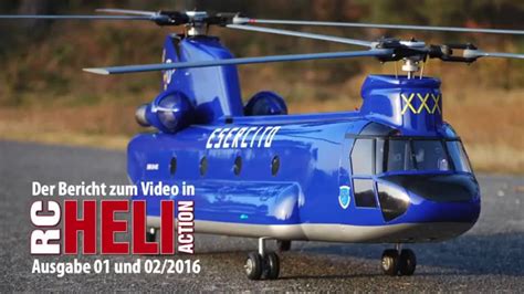 rc heli action tandemhubschrauber ch  chinook von vario helicopter youtube