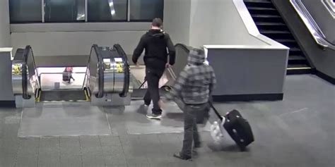 Pair Caught On Airport Cameras Stealing Luggage Holding Womans Ashes