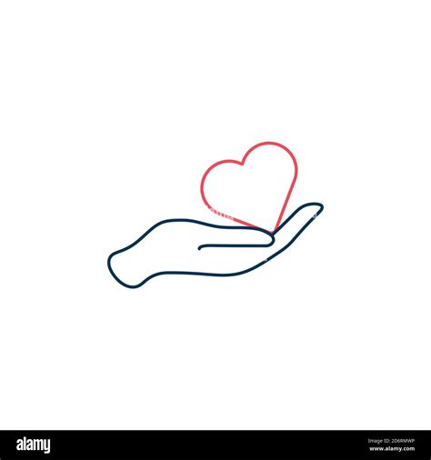 Heart In Hand Vector Icon Hand Drawn Hand Holding Heart Medicine Icon