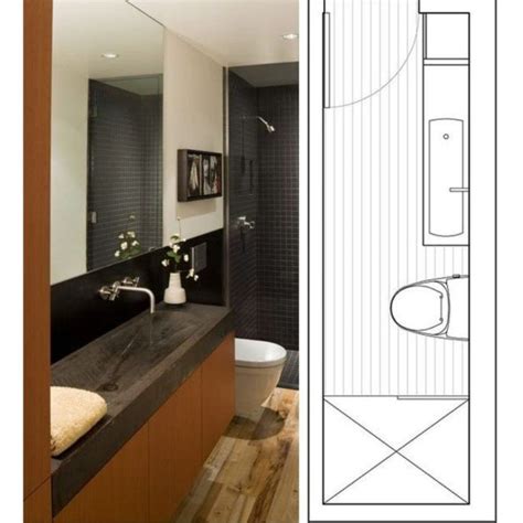 Narrow Spaces Ps Interior Studio In 2020 Bathroom Design Layout