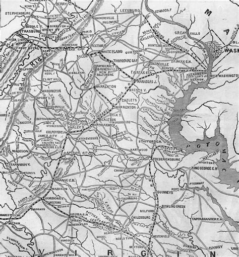 Civil War Map Seat Of War In Virginia Road To Richmond Ebay