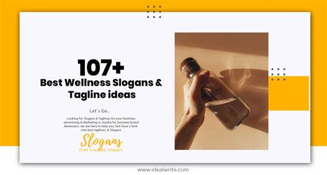 105 Best Wellness Slogans And Tagline Ideas Idealwrite