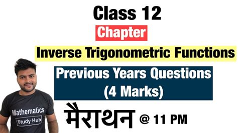 His code is sufficient for his question. Class 12 Inverse Trigonometric Functions - YouTube