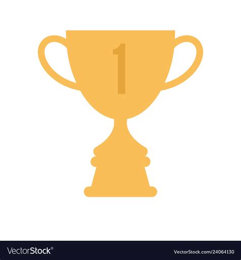 Winner Cup Flat Icon Golden Symbol Of Win Vector Image