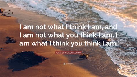 Charles Horton Cooley Quote I Am Not What I Think I Am And I Am Not