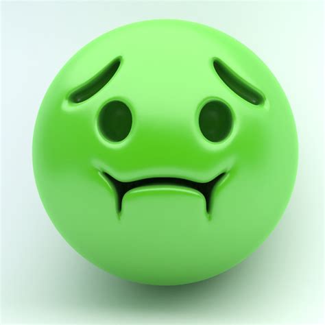 3d Model Emoji Sick Turbosquid 1331238