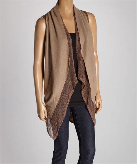 Look At This Brown And Coffee Lace Linen Blend Vest On Zulily Today