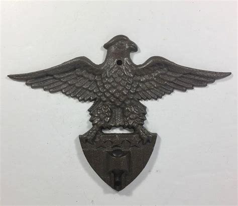 Sale Eagle Flag Holder Mount Cast Metal Patriotic Motif Vintage 1970s