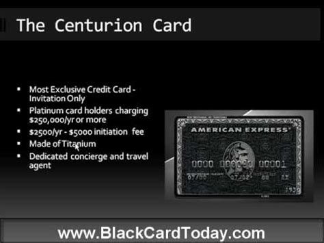 Below we list the 15 largest credit card companies (as measured by number of active u.s. American Express Black Card - Centurion - YouTube