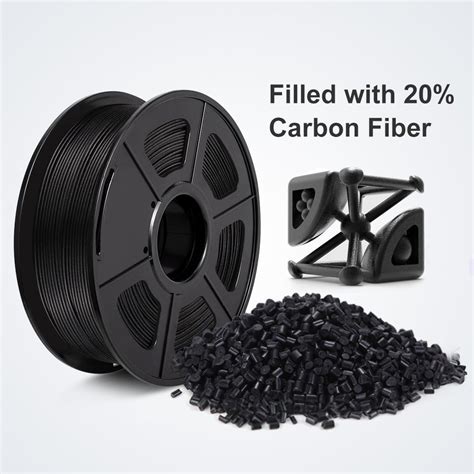 1 75mm sunlu pla carbon fiber 3d printer filament 1kg roll affordable 3d printing filaments