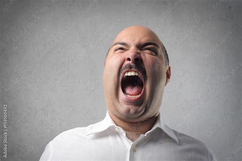 Angry Man Screaming Stock Photo Adobe Stock