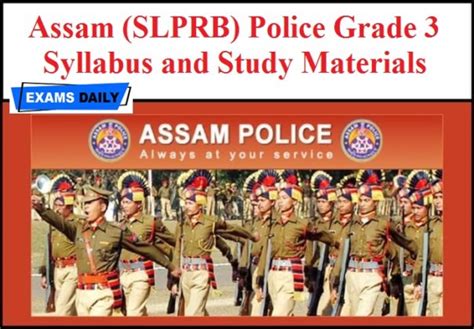 Assam SLPRB Police Grade 3 Exam Syllabus 2021